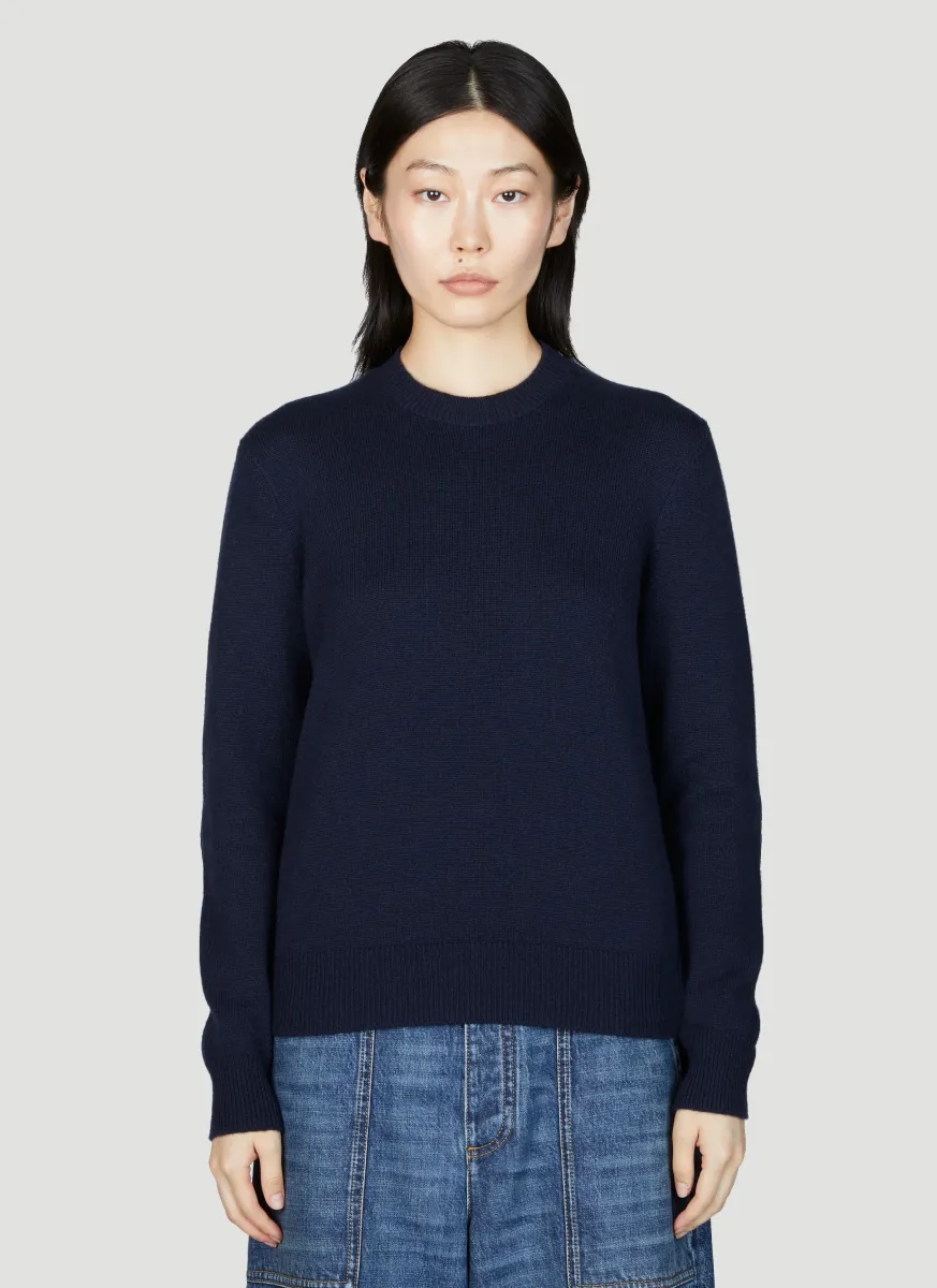 Leather Elbows Cashmere Sweater