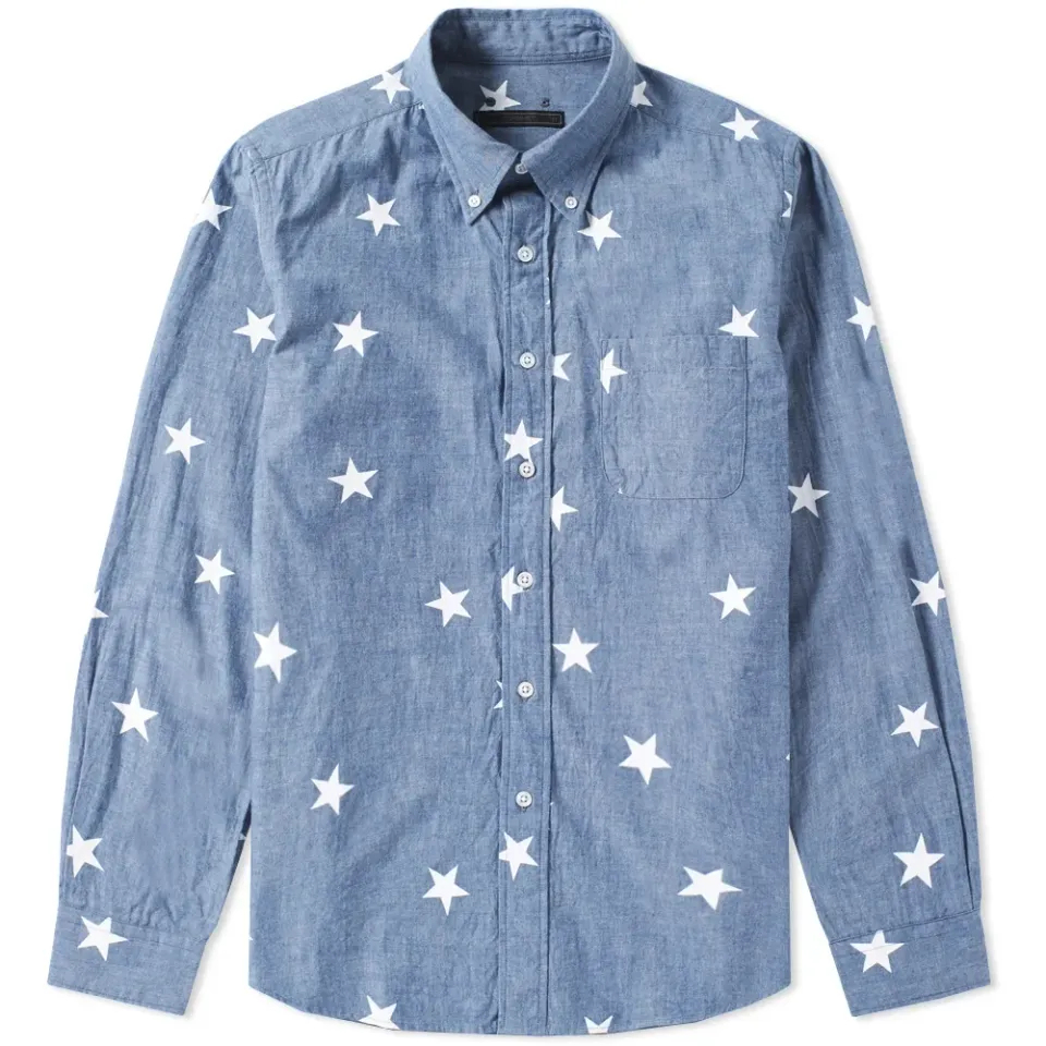 SOPHNET. Indigo Star Shirt