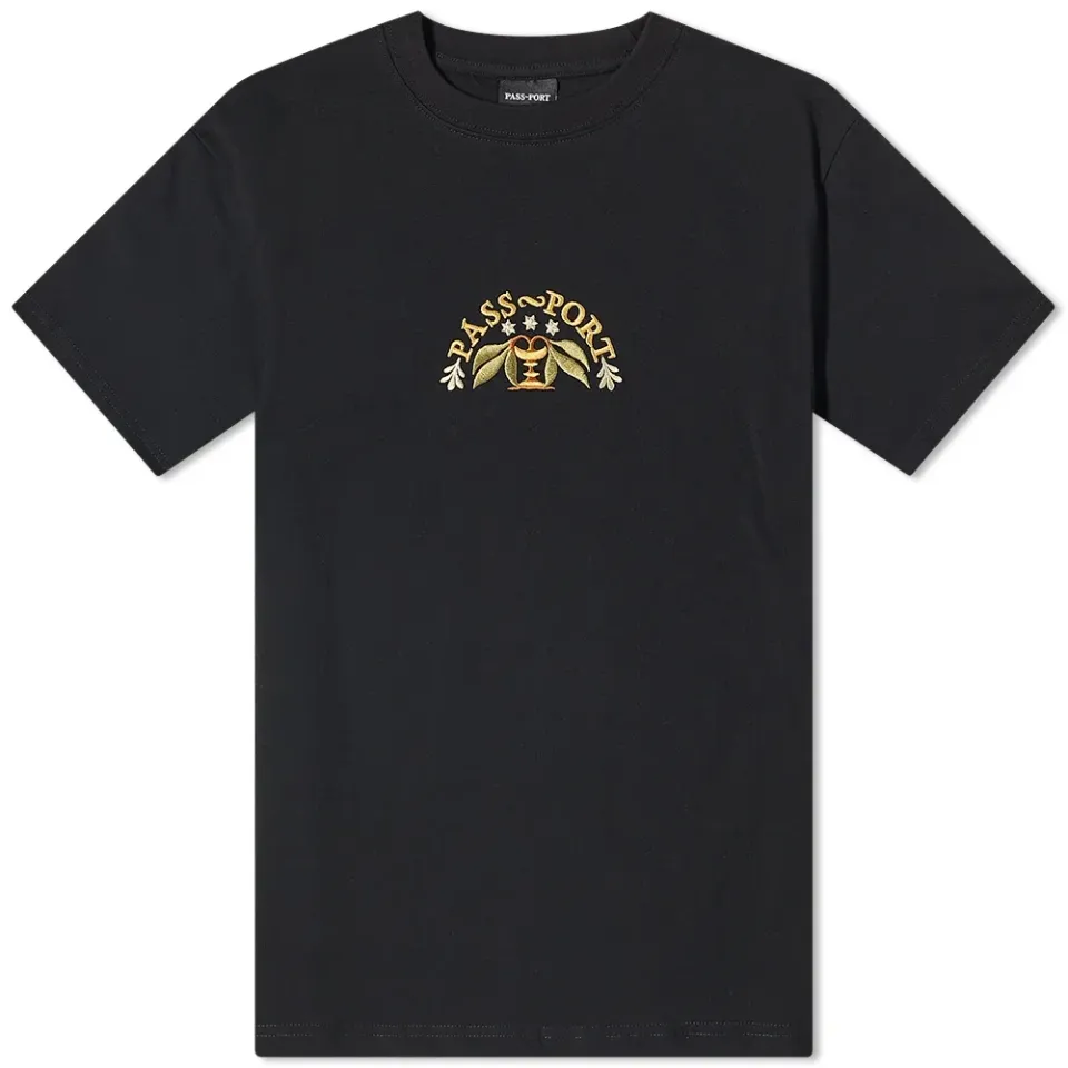 Pass-Port Arched Embroidery T-Shirt