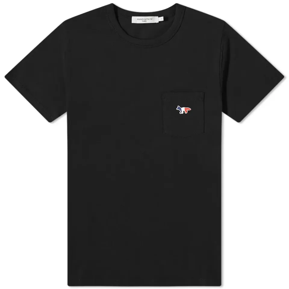 Maison Kitsuné Tricolor Fox Patch Classic Pocket T-Shirt
