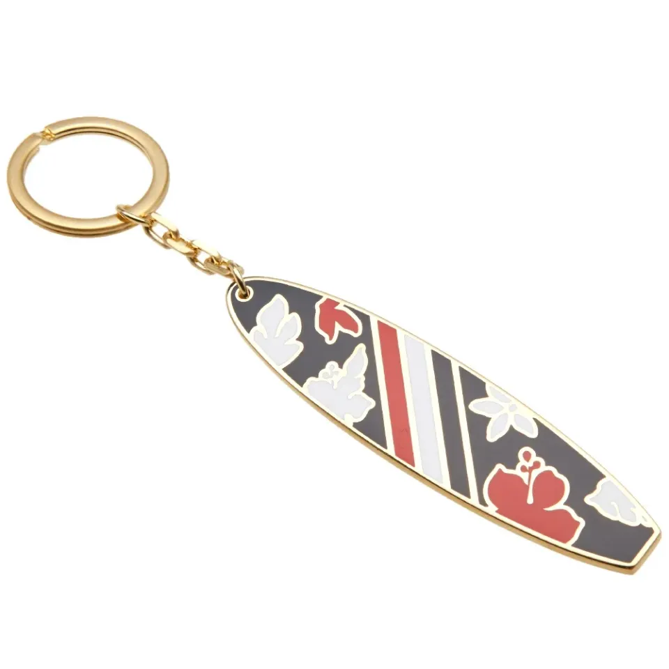 Floral Surfboard Keyring