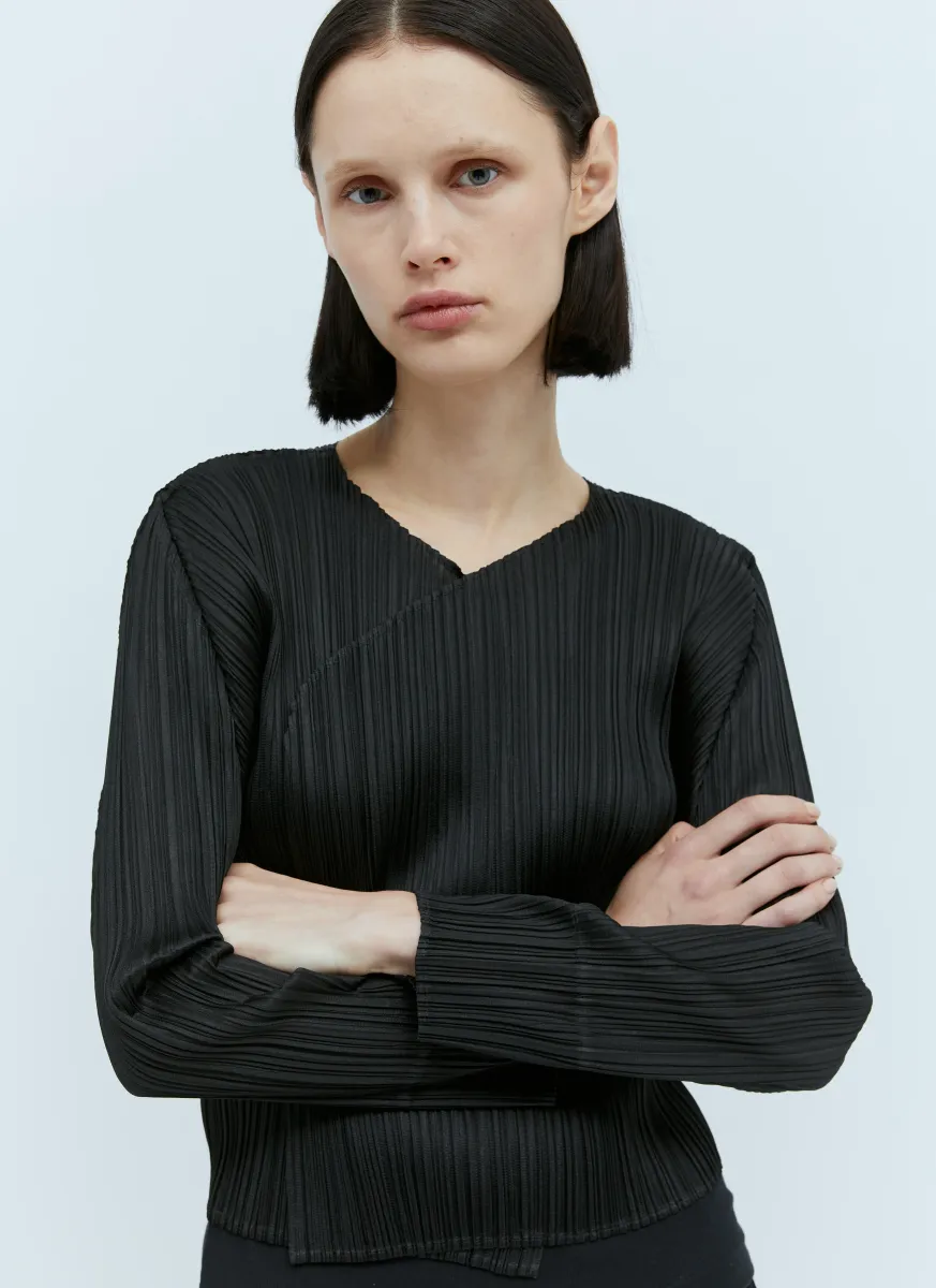 Pleated Cardigan