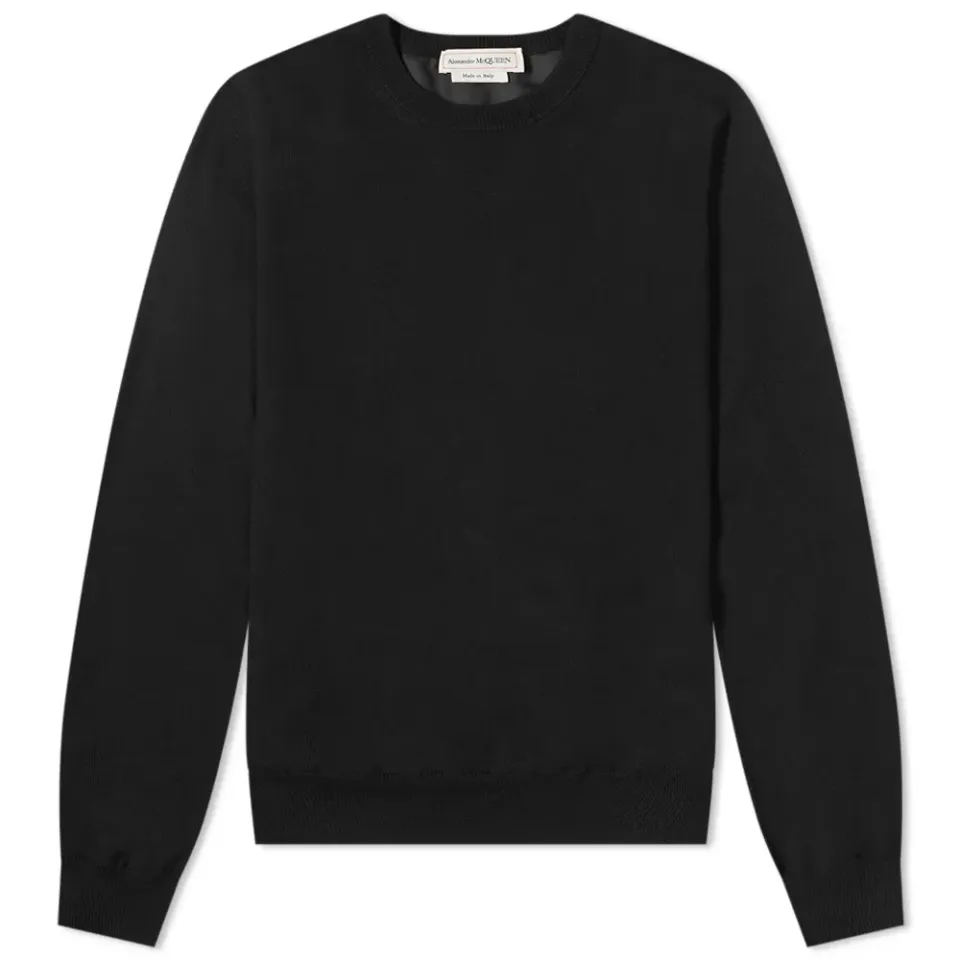 Graffiti Logo Back Intarsia Crew Knit
