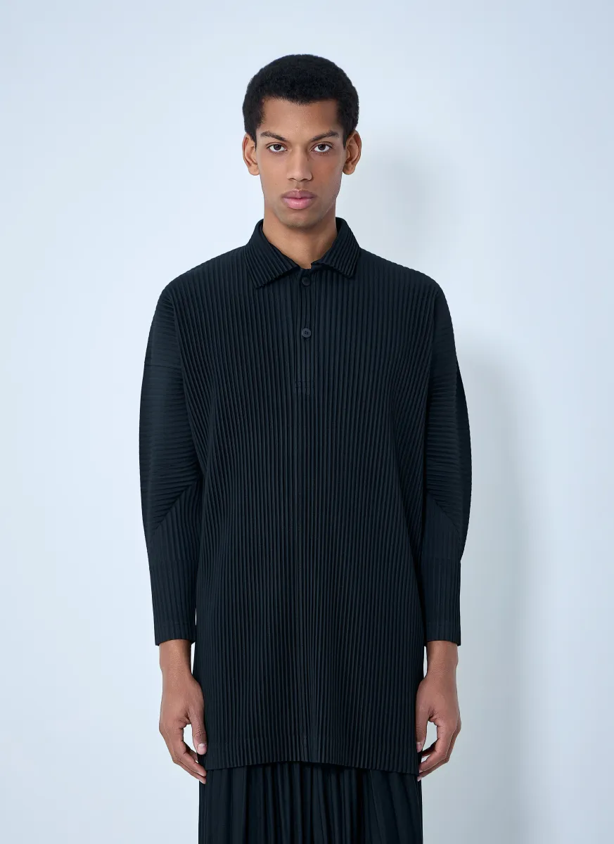 Pleated Polo Shirt
