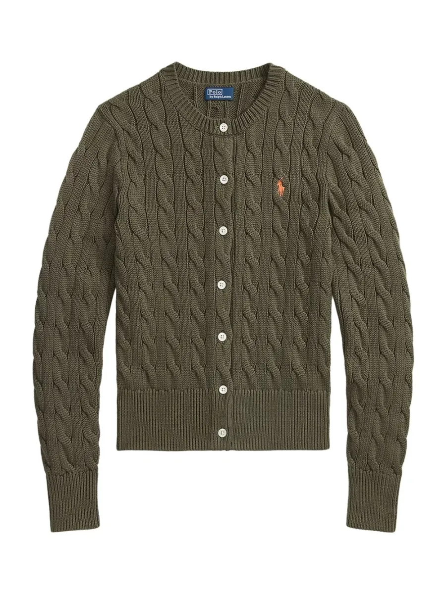 Polo Ralph Lauren Polo Pony-embroidered Cardigan HVST Olive