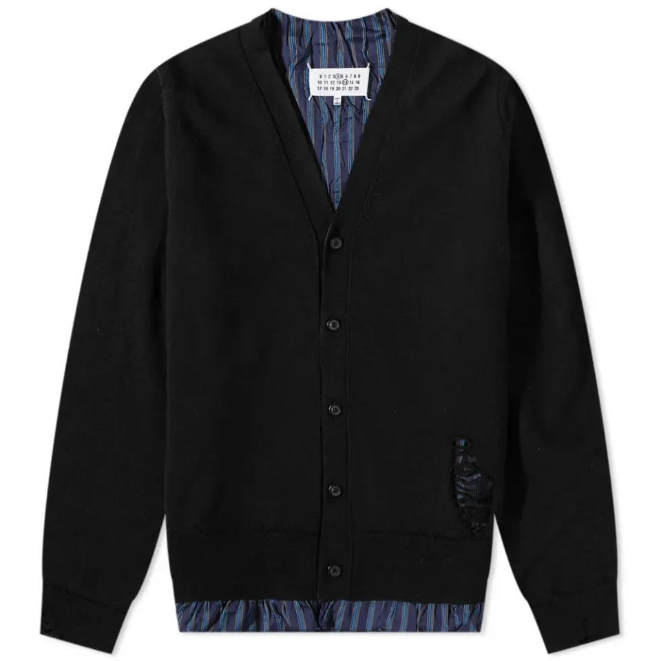 Distressed Insert Cardigan