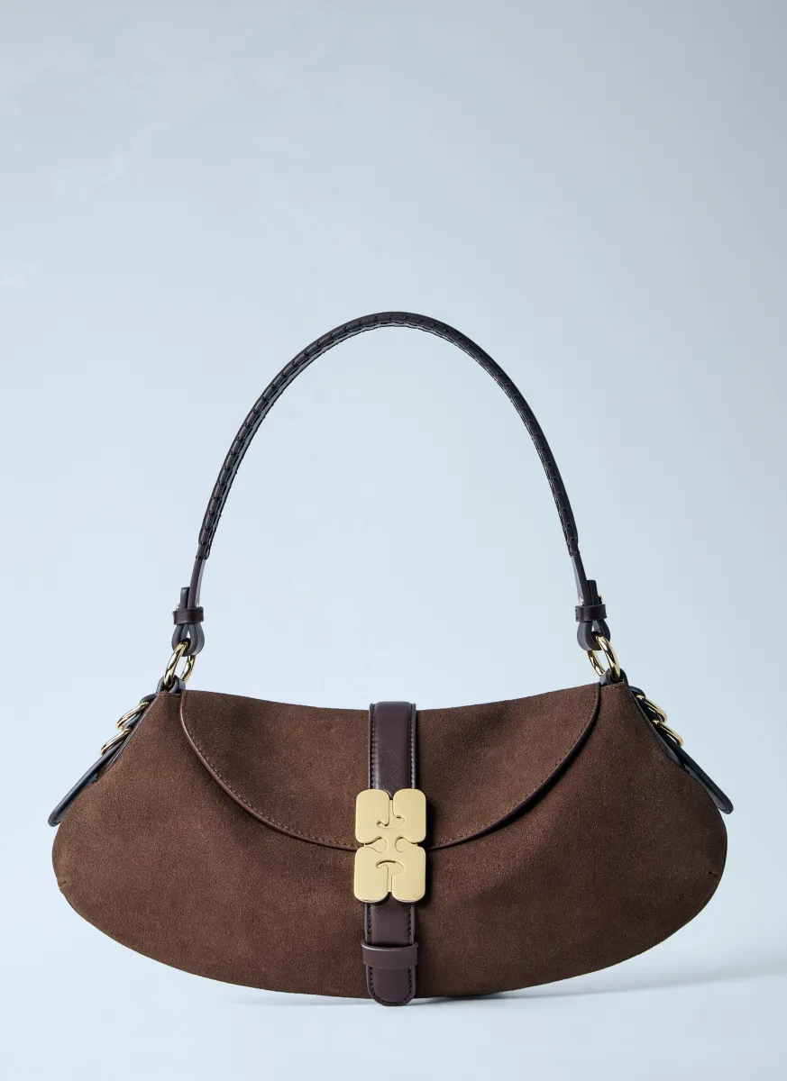 B-Kat Suede Shoulder Bag