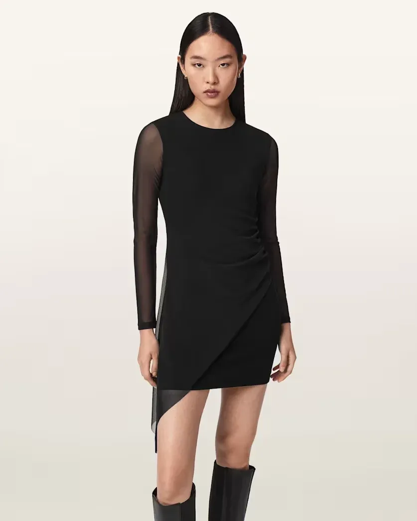 Riley Mesh Overlay Mini Dress