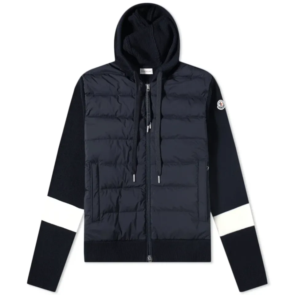 Hooded Down Knit Jacket