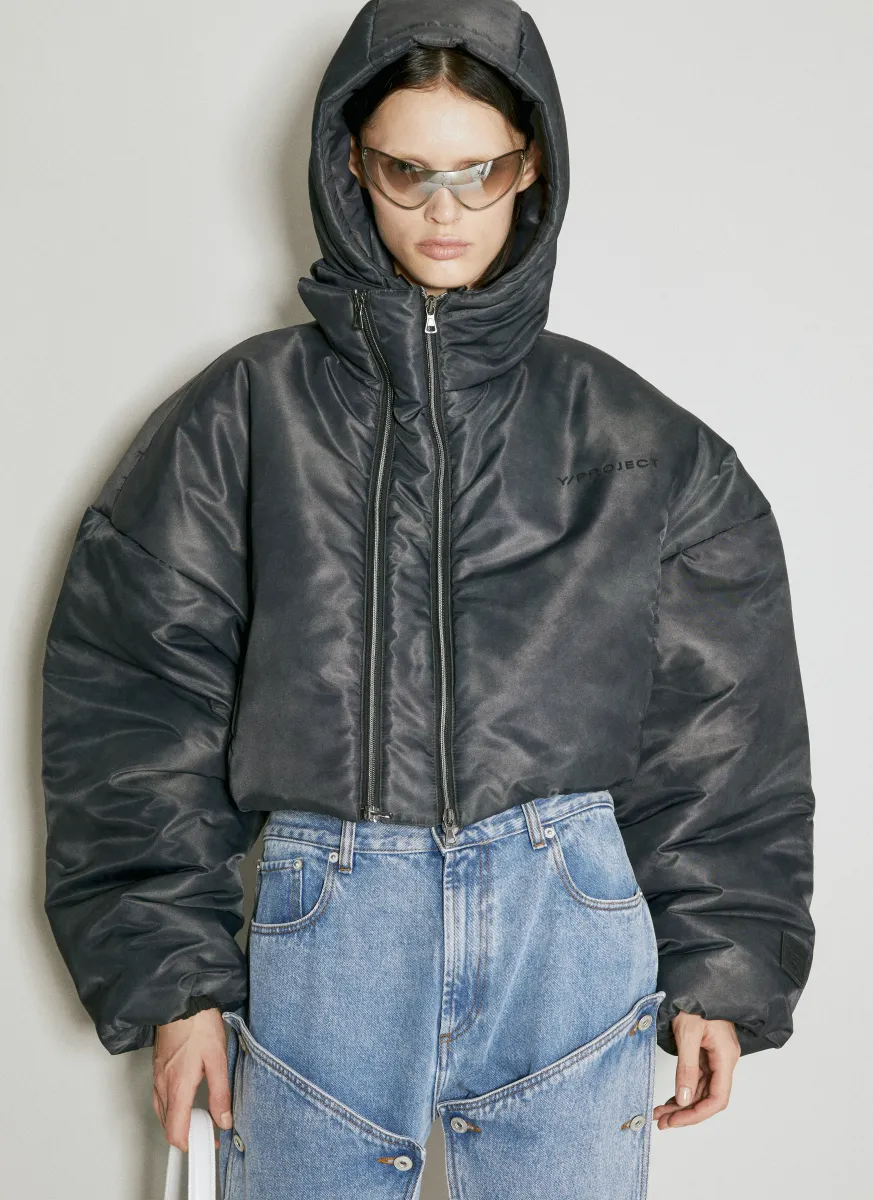 Double Collar Puffer Jacket