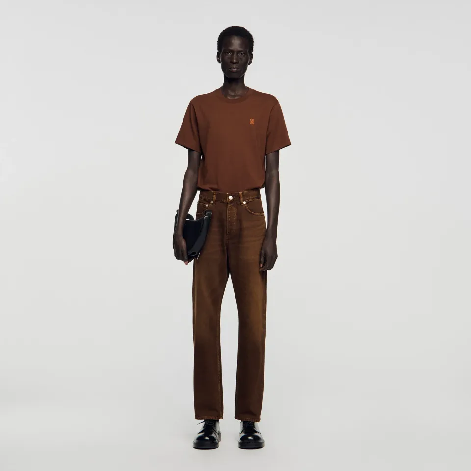 Regular washed-effect jeans