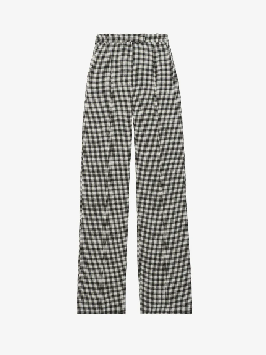 Gingham Check Tailored Trousers