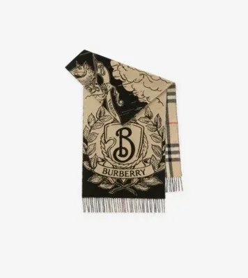 Wide Reversible Stormy Knight Scarf in Sand beige