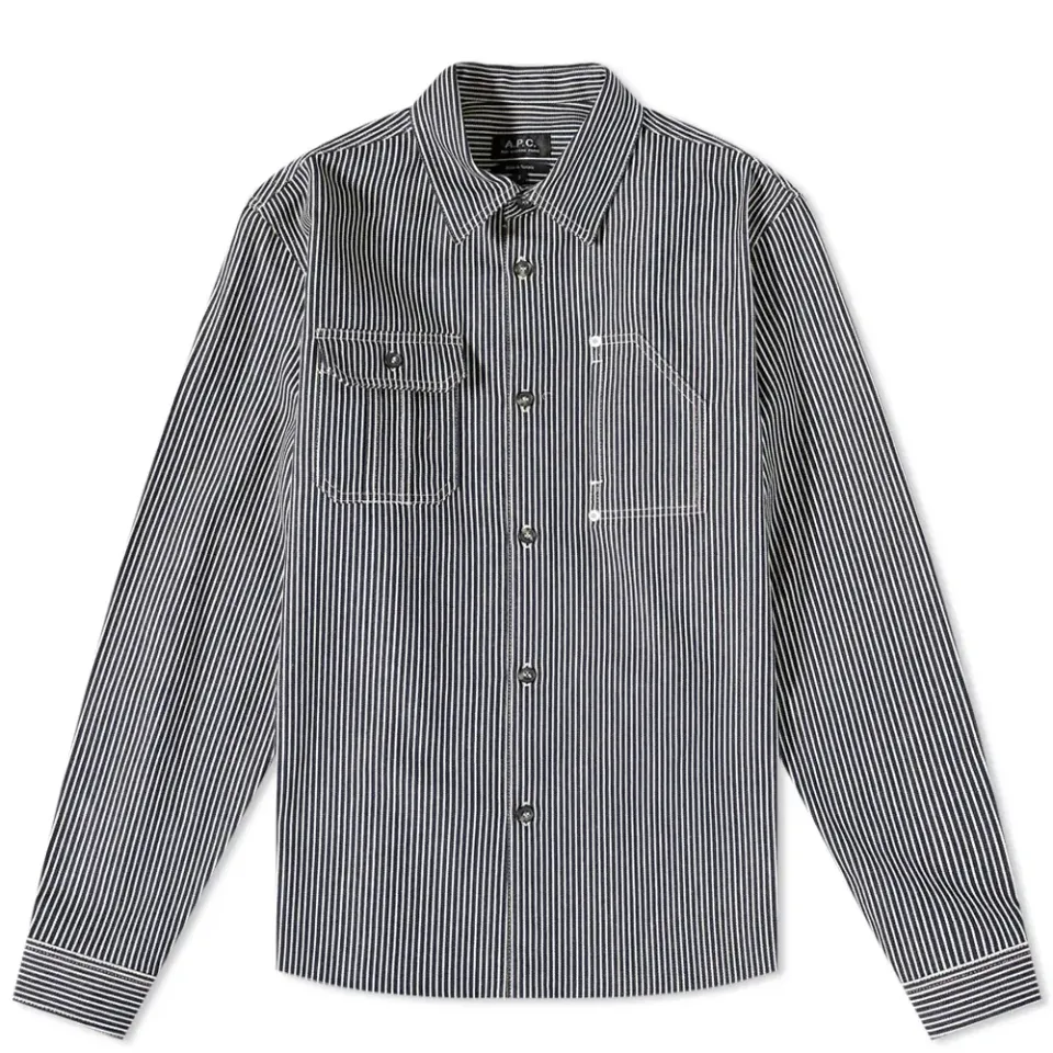 A.P.C. Gabin Stripe Work Overshirt