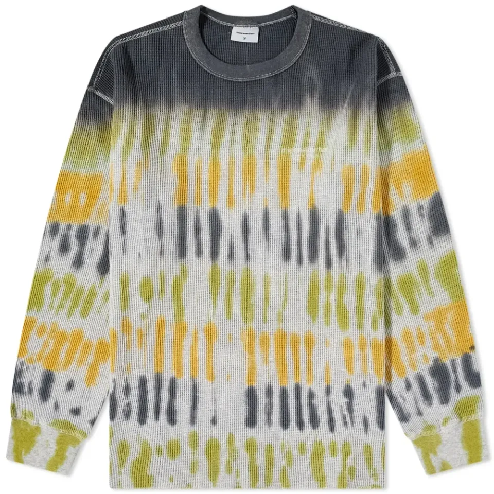 Long Sleeve Waffle Tie Dye T-Shirt