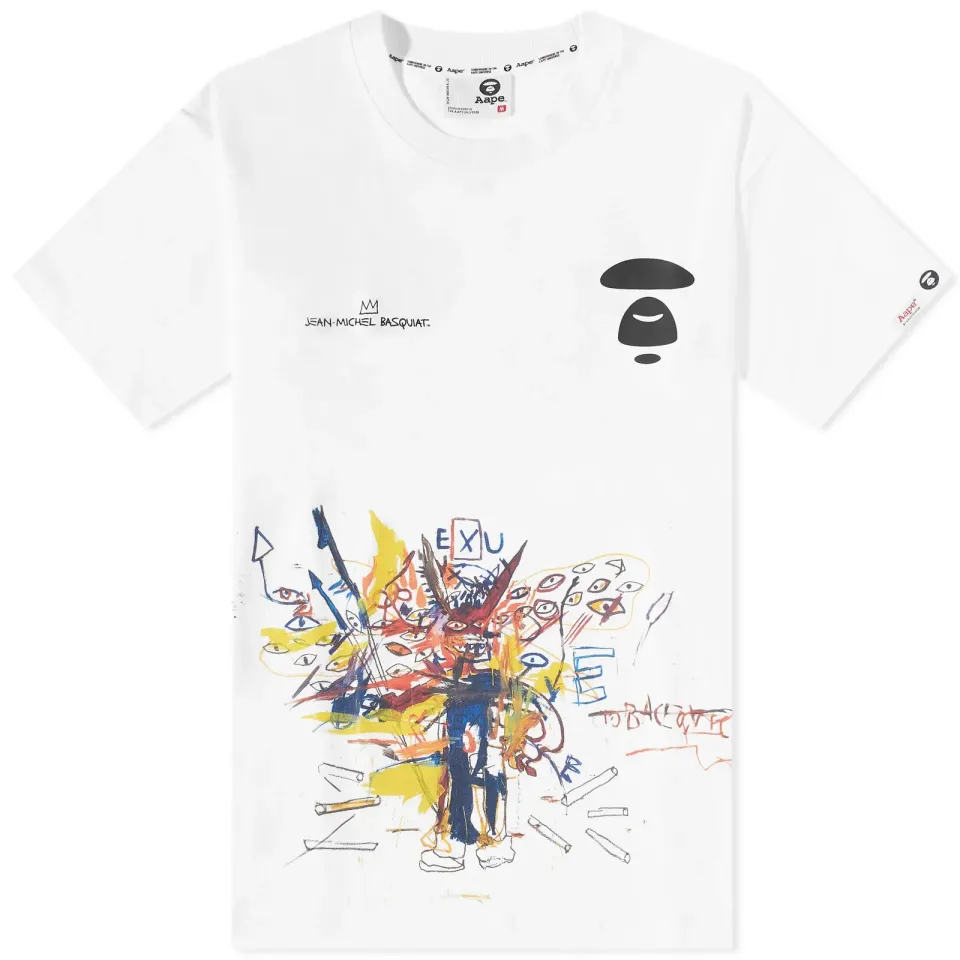 AAPE x Jean Michel Basquiat Moon Face T-Shirt