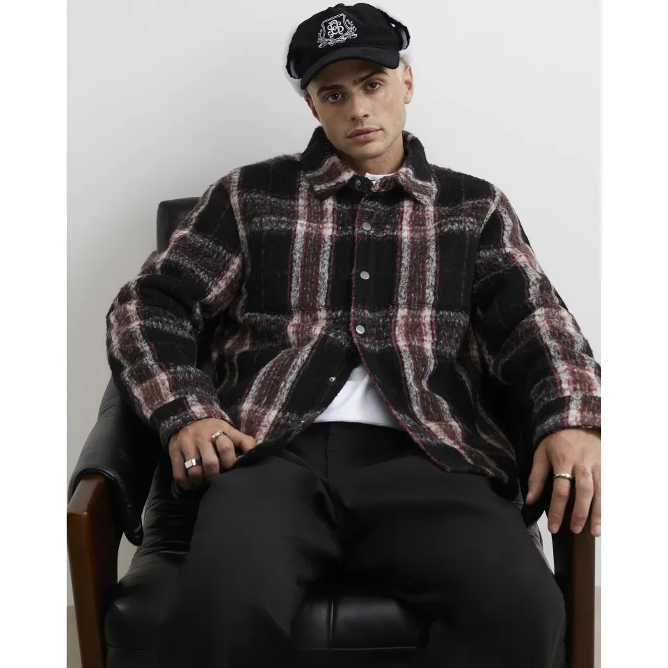 Regular Fit Brushed Check Overshirt