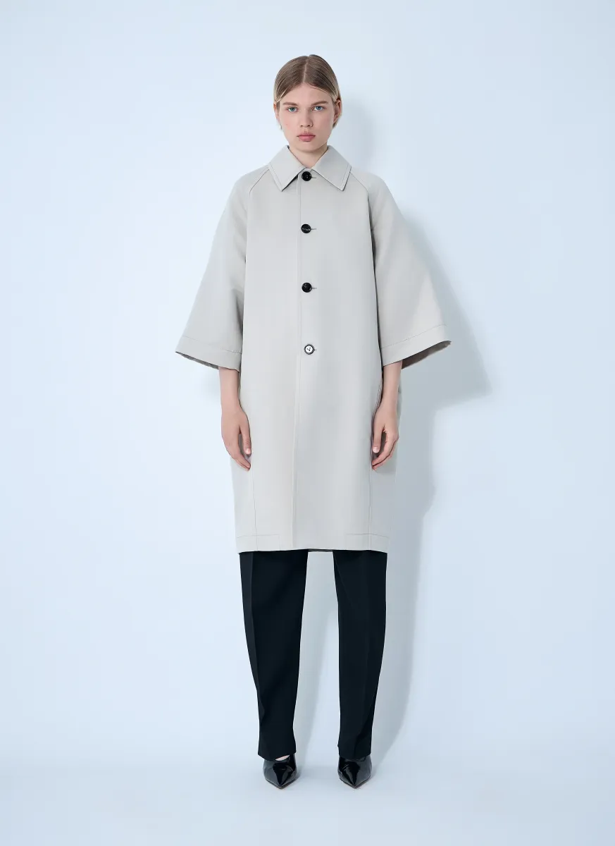 Silk-And-Cotton-Blend Coat