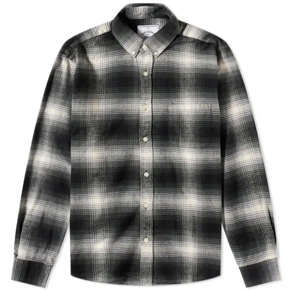 Otriz Button Down Ombre Check Shirt