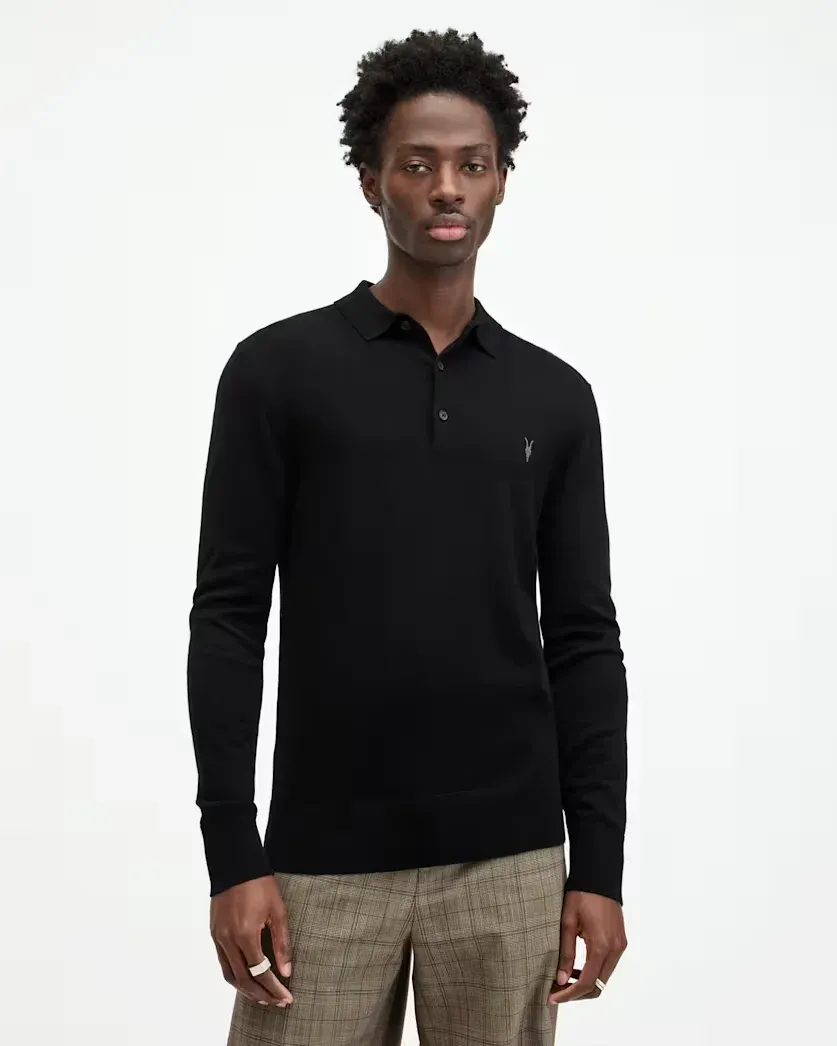 Mode Merino Long Sleeve Polo Shirt