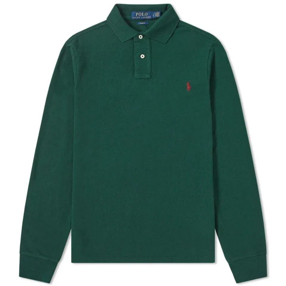 Long Sleeve Slim Fit Polo