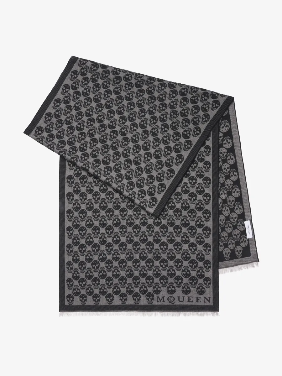 Skull Jacquard Scarf