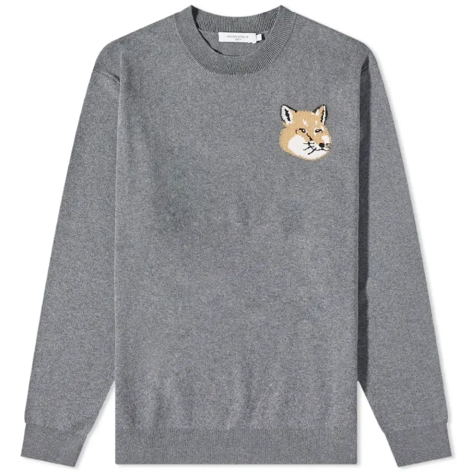 Mini Fox Head Intarsia Comfort Knit