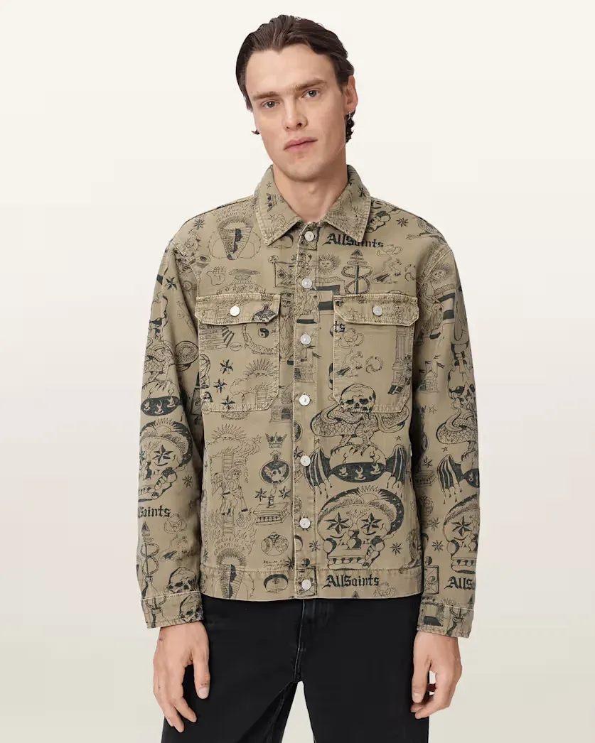 Sherb Printed Canvas Shacket