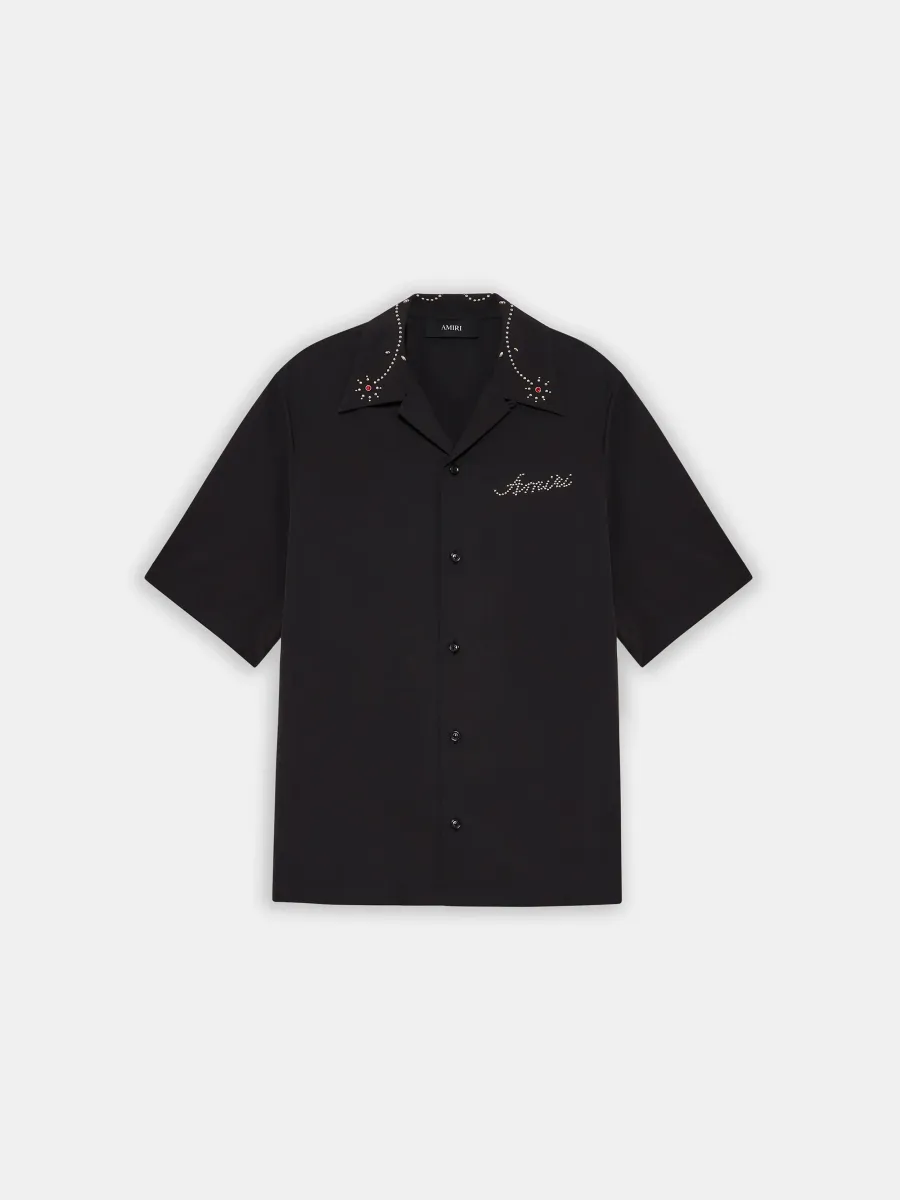 STUD CAMP SHIRT - Black