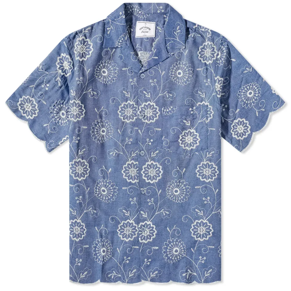 Denim Embroidery 2 Vacation Shirt