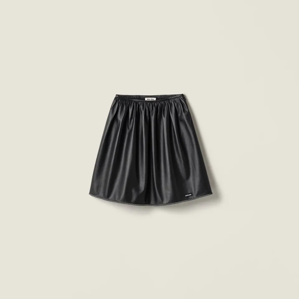 Nappa leather skirt