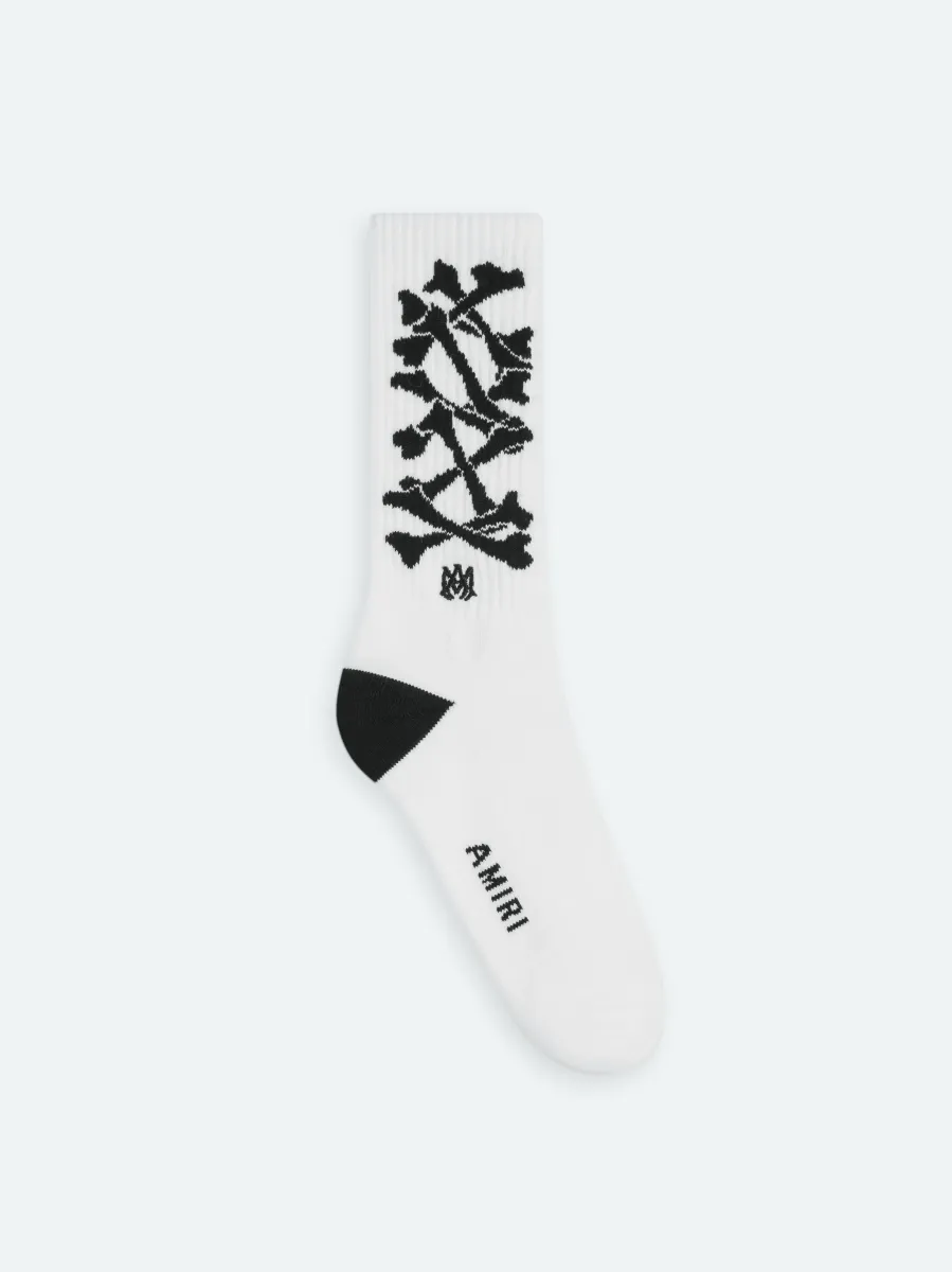 BONES SOCK - White/Black