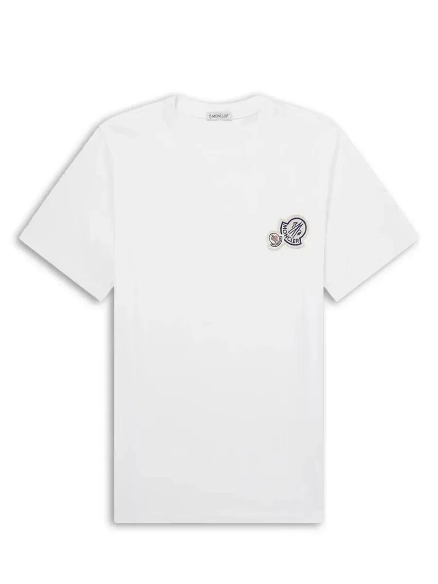 Men Logo Patch T-Shirt White