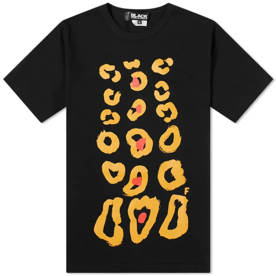 Comme des Garcons Black Leopard Print T-Shirt