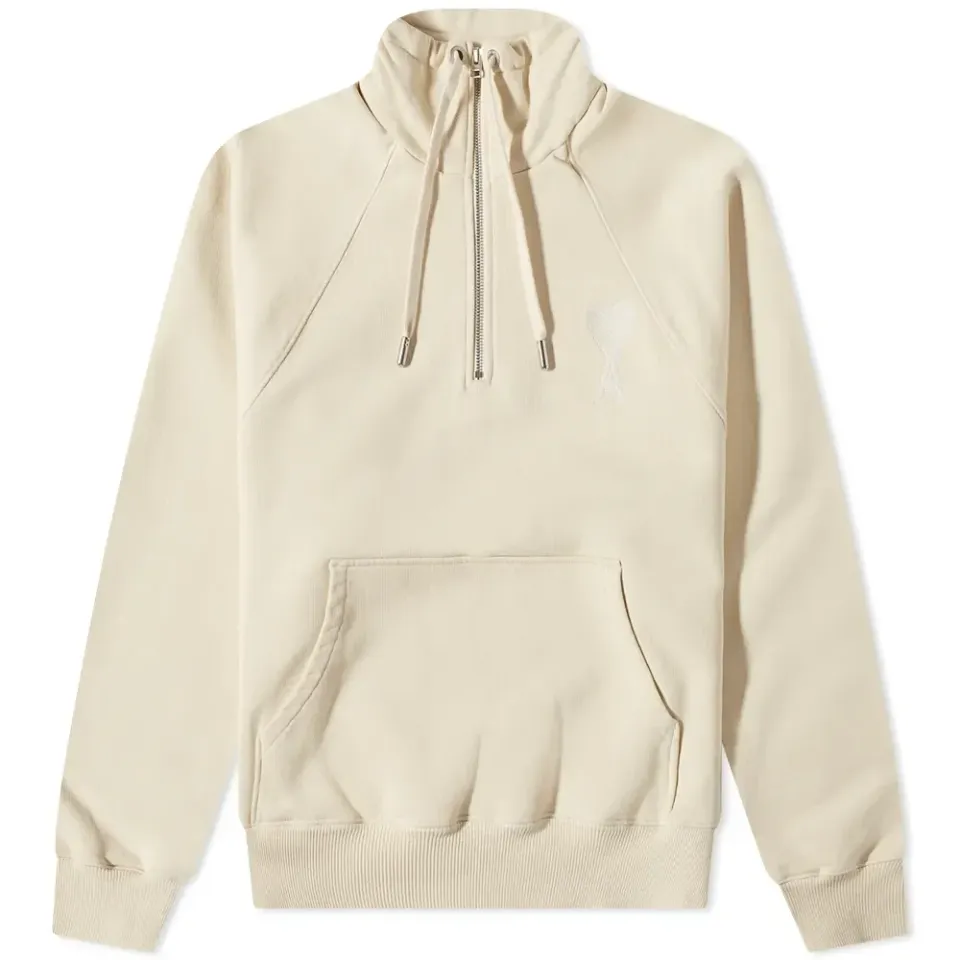 AMI Large A Heart Tonal Quarter Zip