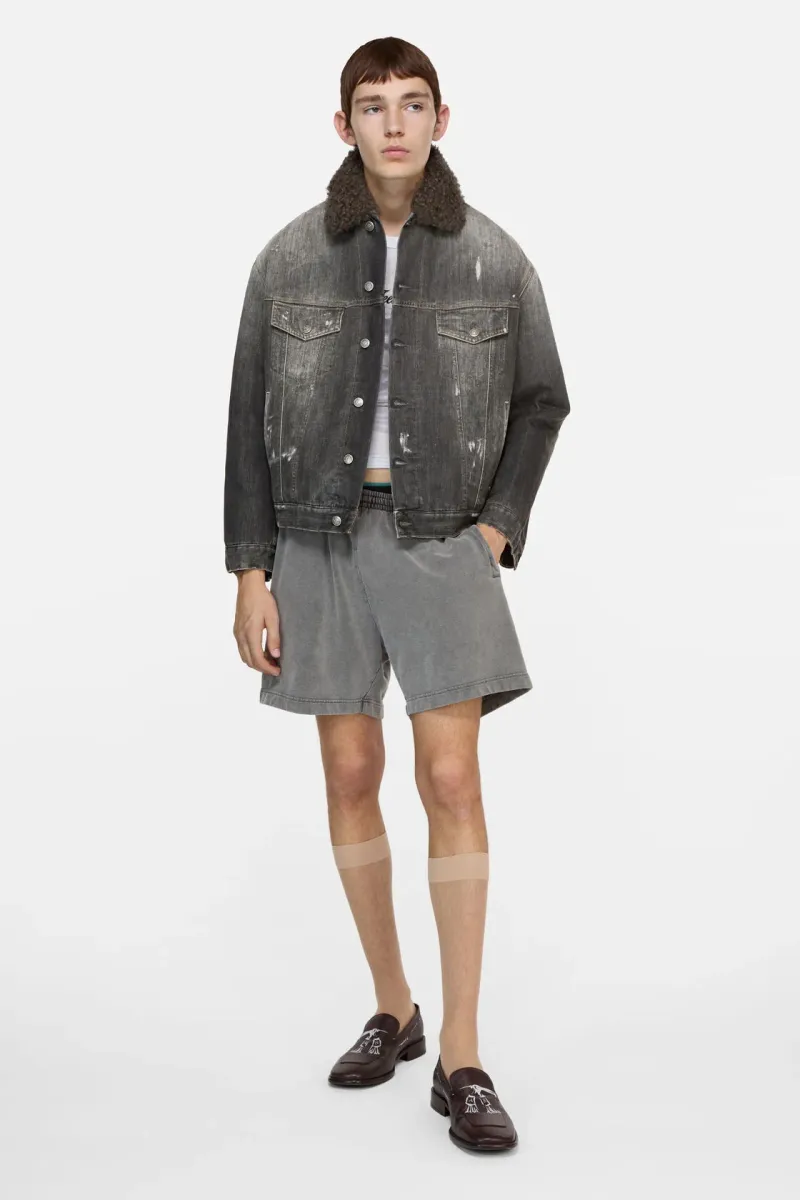 Washed denim jacket