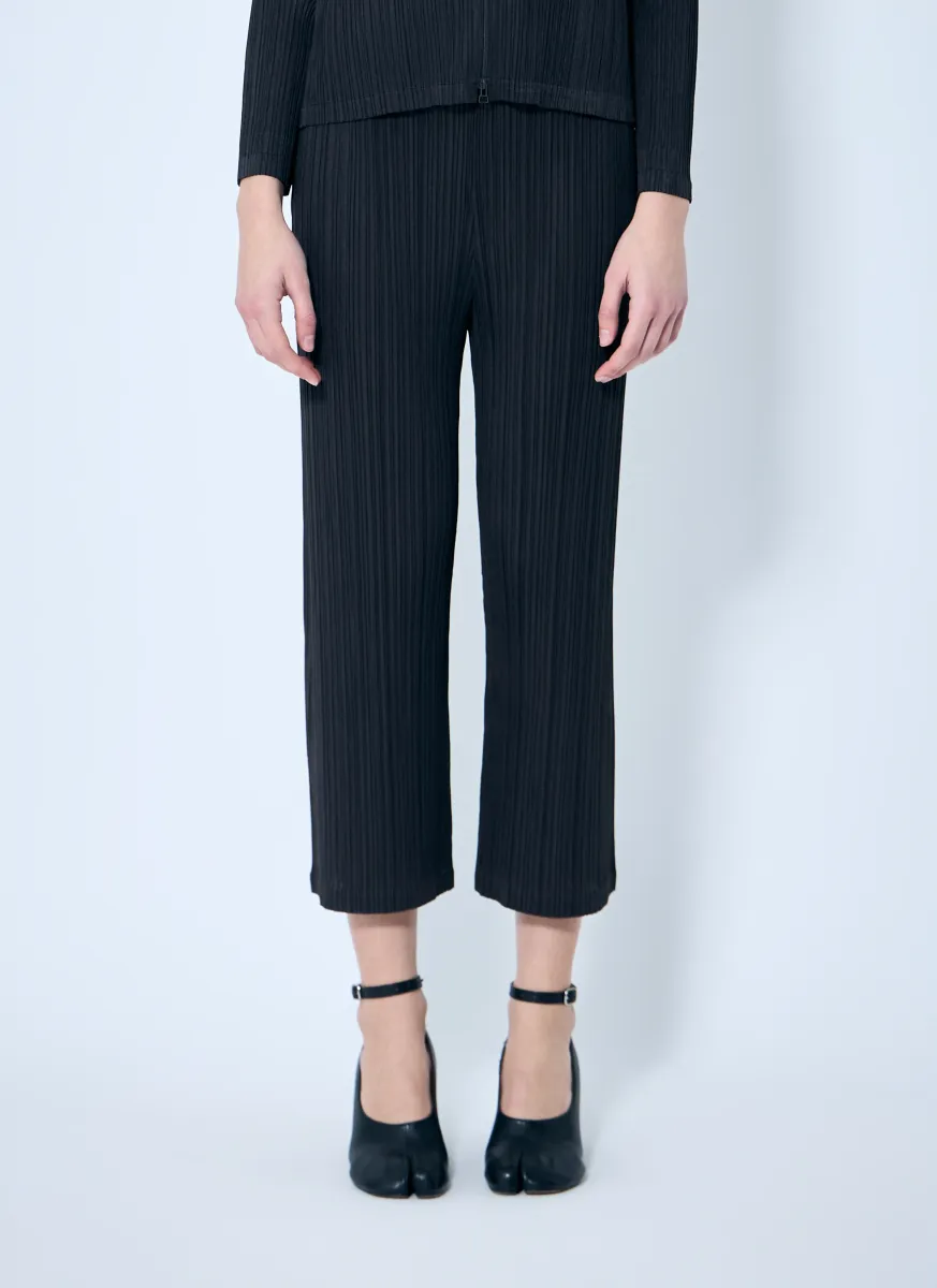 Pleated Cropped Pants