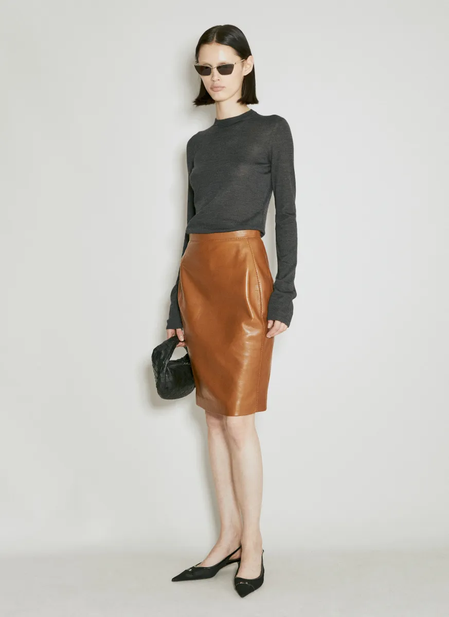 Leather Pencil Skirt