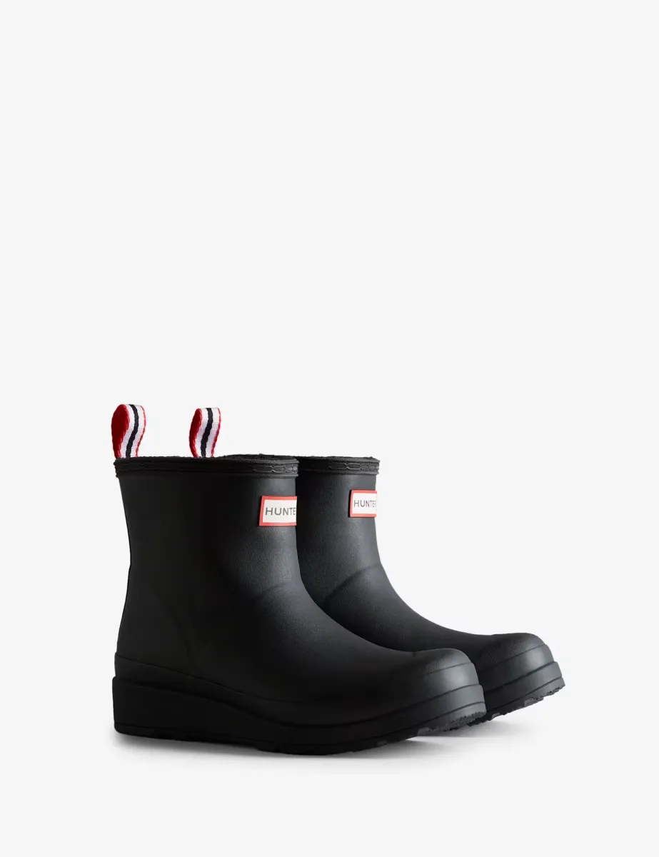 Play Shearling Insulated Short Wellington Boots Black