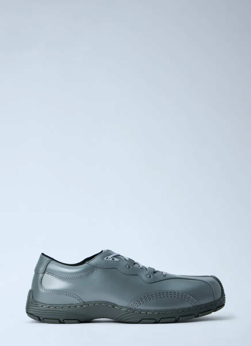 Aurix 5i Gunmetal Satin Finish Leather Lace Ups