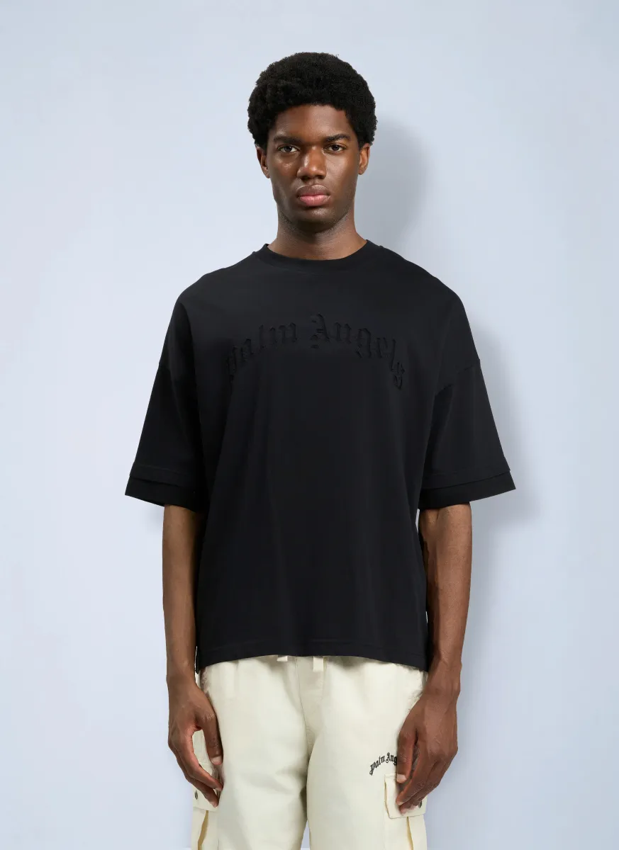Curved Logo Loose Double T-Shirt