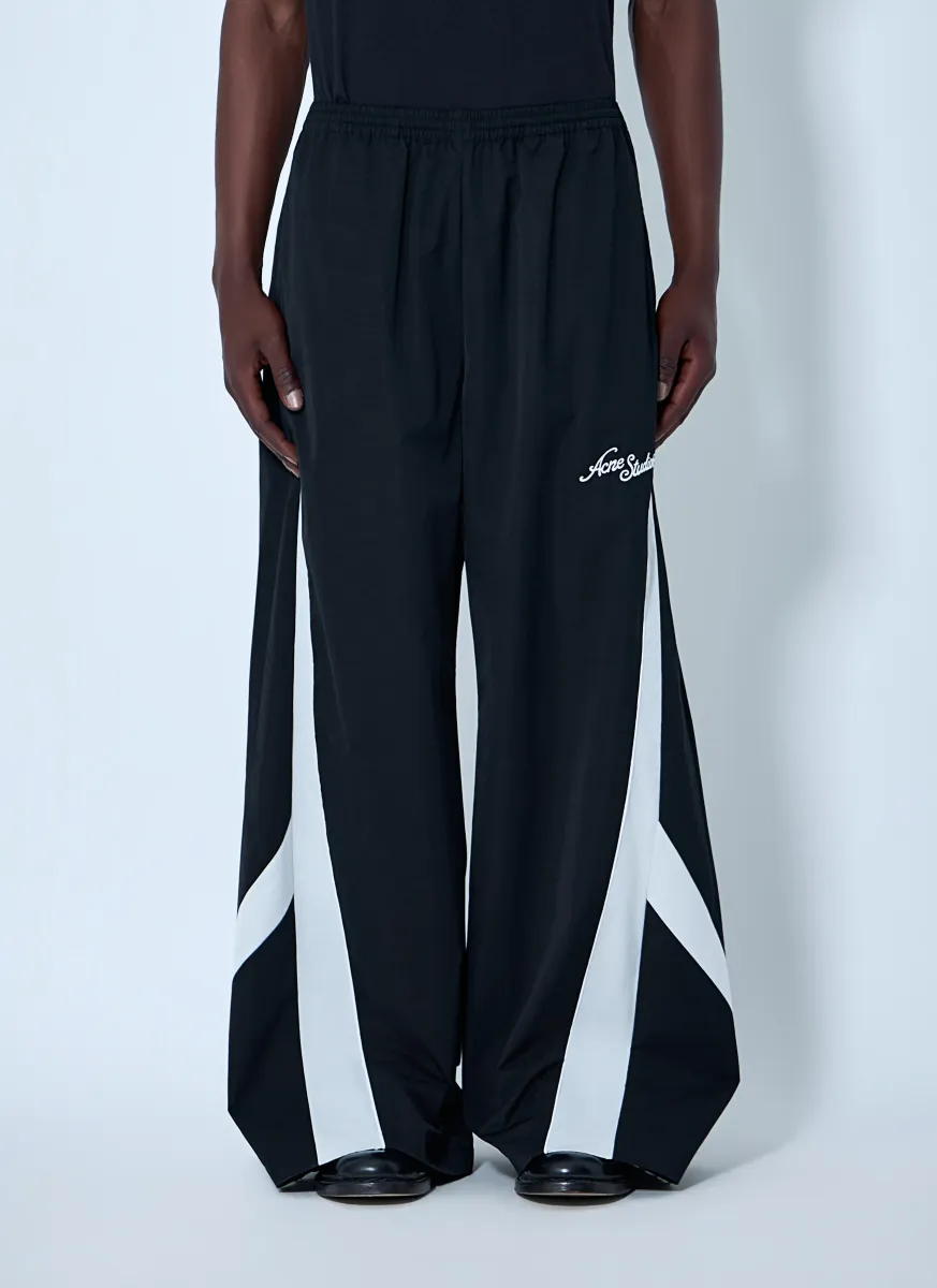 Wide-Leg Track Trousers