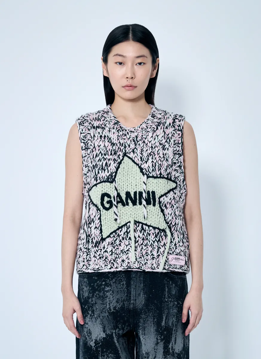 Graphic Wool Vest