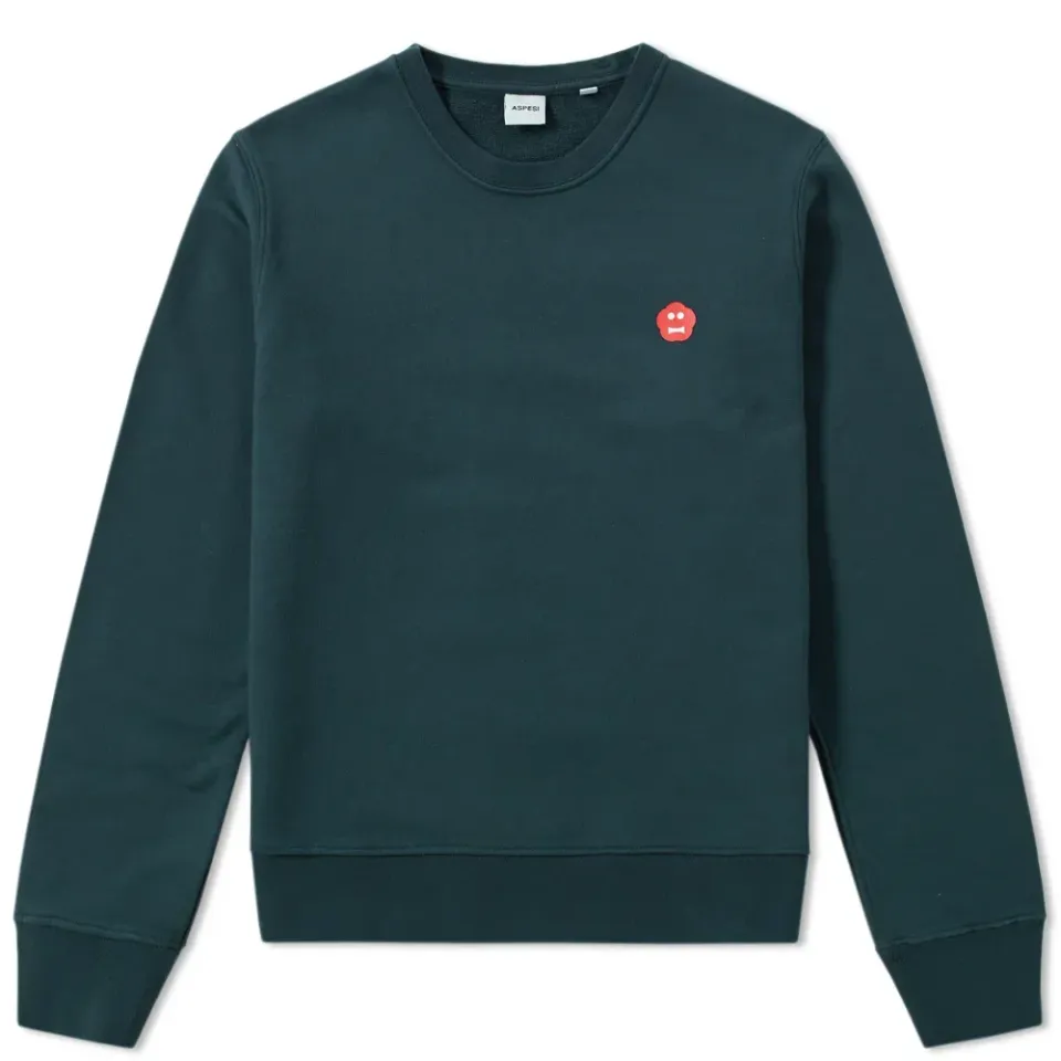 Garment Dyed Face Crew Sweat