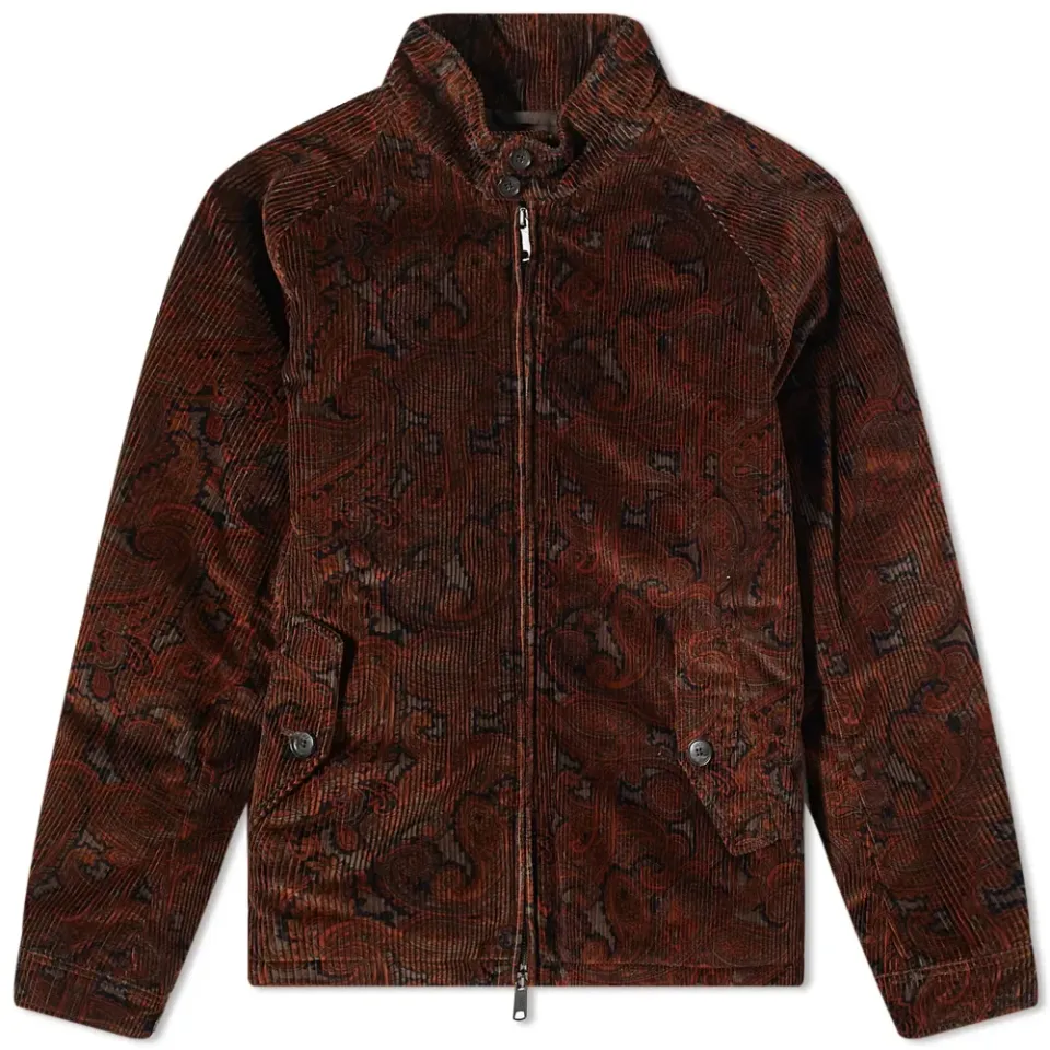 G4 Patterned Cord Harrington Jacket