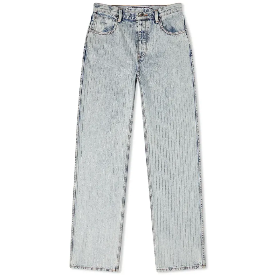 Skater Stacked Crystal Stripe Jean