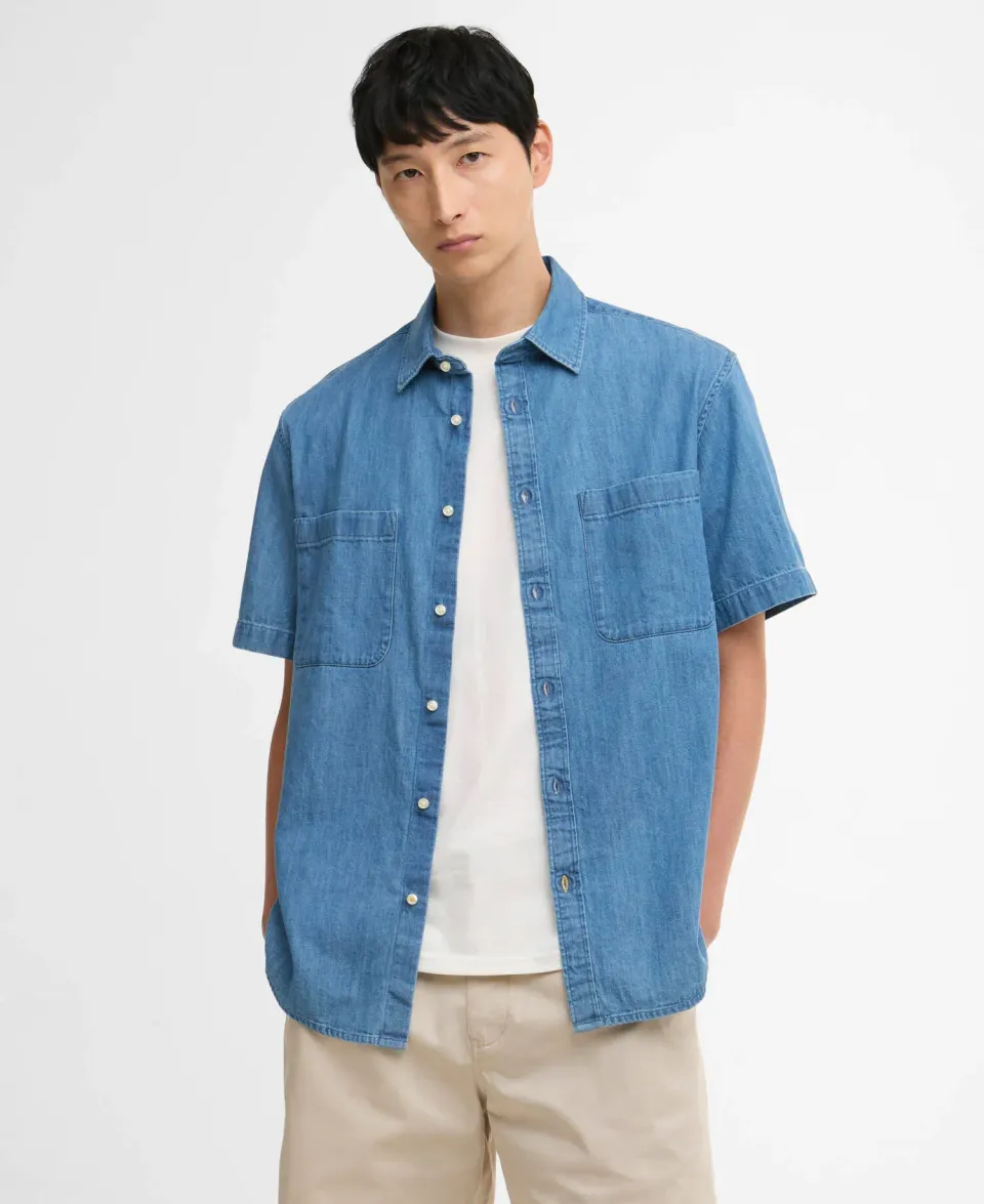 Ashbrooke Oversized Short Sleeve Chambray Shirt
