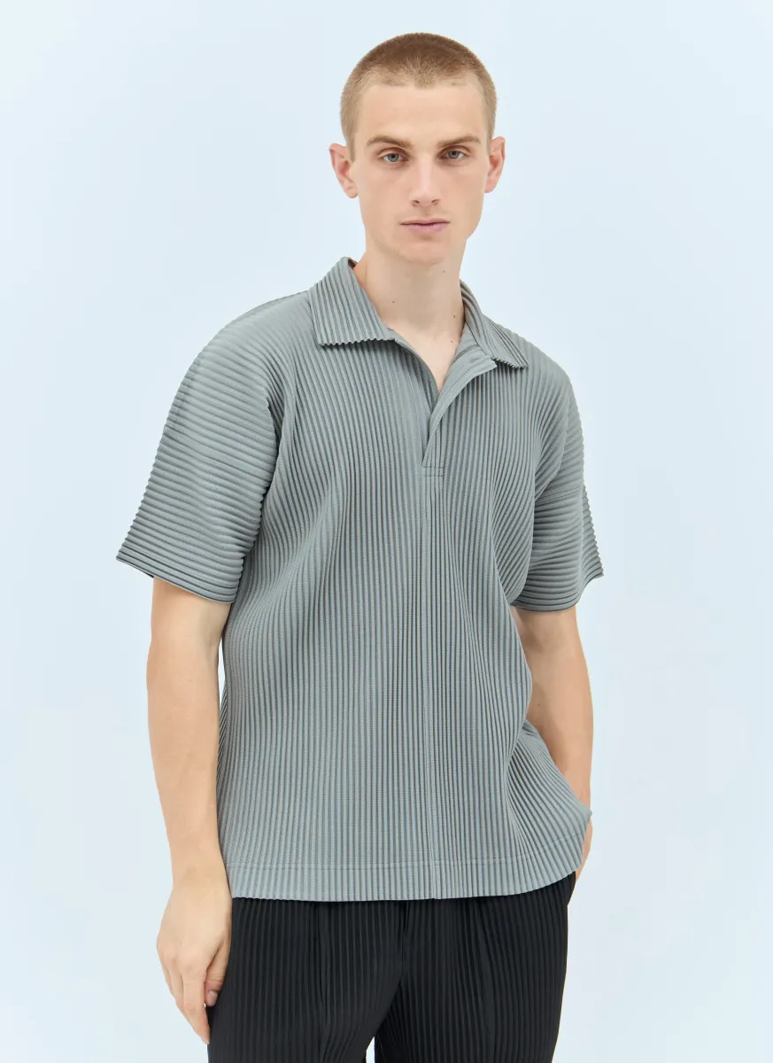 Pleated Polo Shirt