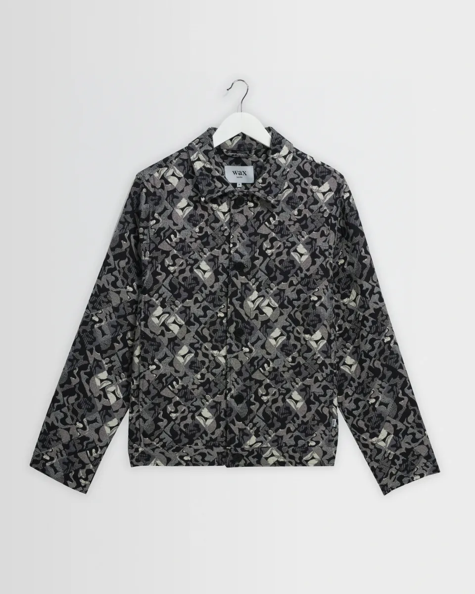 Iggy - Navy and Ecru Tile Jacquard Jacket
