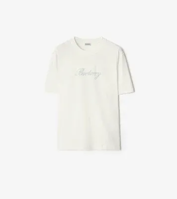 Rain or Shine Cotton T-shirt in Chalk white